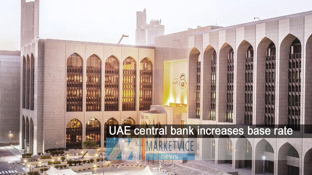 UAE central bank increases base rate by 25 basis points to match Fed